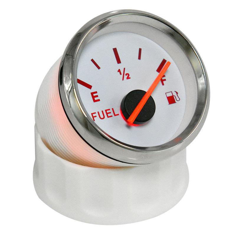304 Stainless Steel Fuel Level Sensor 100-550mm for 0-190 OHM 52mm Fuel Level Gauge Red Backlight for Marine Car Boat 12V 24V