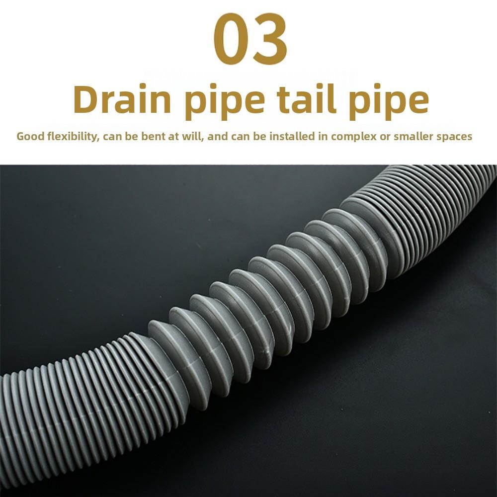 Stainless Steel Kitchen Sink Drainer Single-slot/Double-slot Easy Installation Drain Pipe Tail Pipe Flexible Drainage Solutions