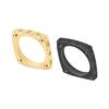 Louis Vuitton Floral Pattern Engraved Fashion Metal Ring Unisex rings Black Gold M00690