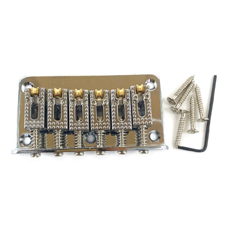 

Guitar Roller Hardtail Guitar Tail Pipe Top Loading Bridge Tailpiece with Wrench срібний