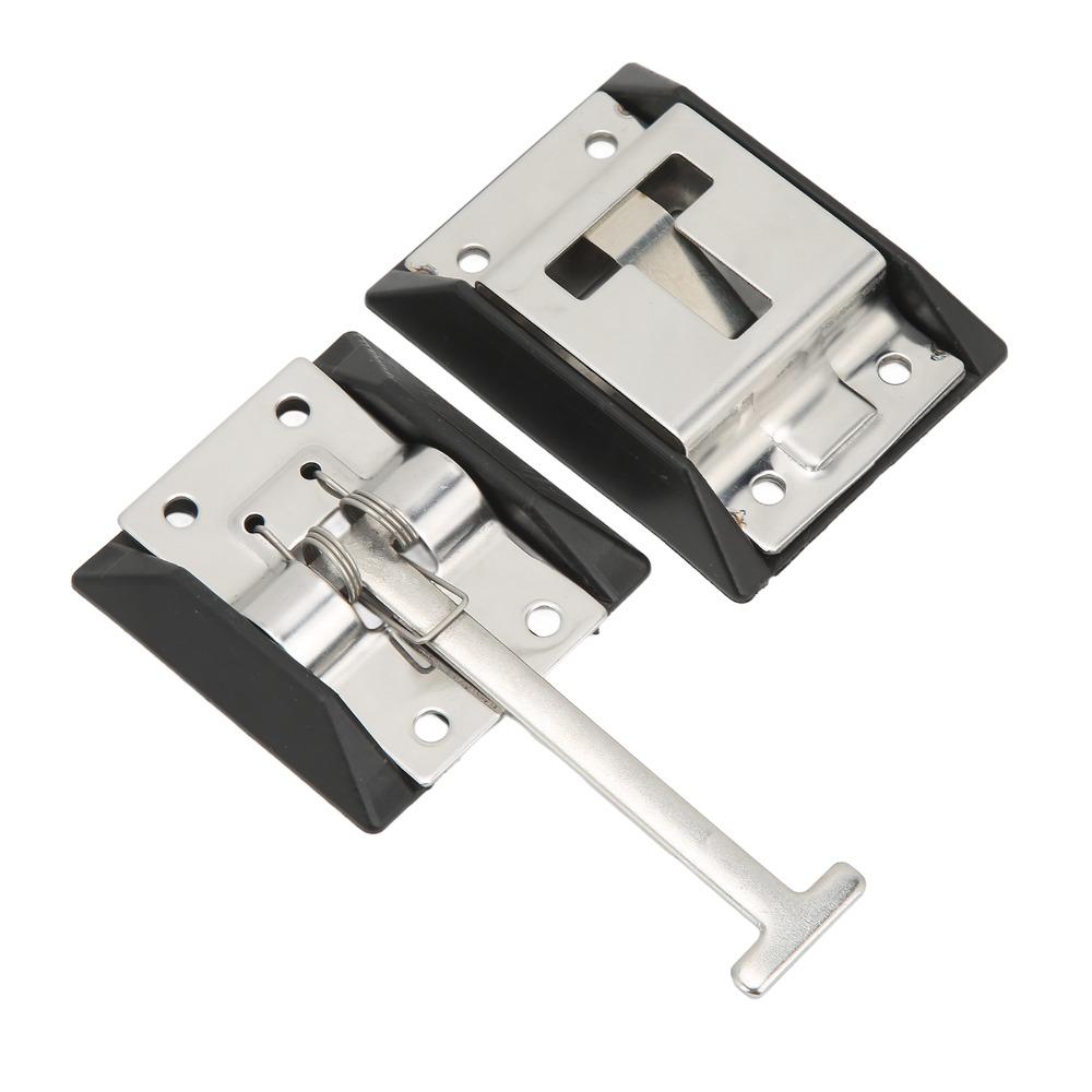 with Screws 304 Stainless Steel Trailer Door Holder Silver Heavy Duty Door Latch T-Style Catch RV Door Holder Travel Trailers
