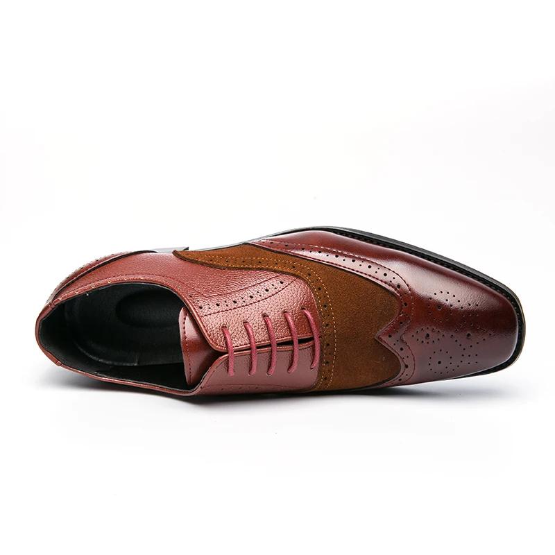 Туфли-оксфорды Мужские туфли из искусственной кожи Однотонные классические деловые — фото 7
