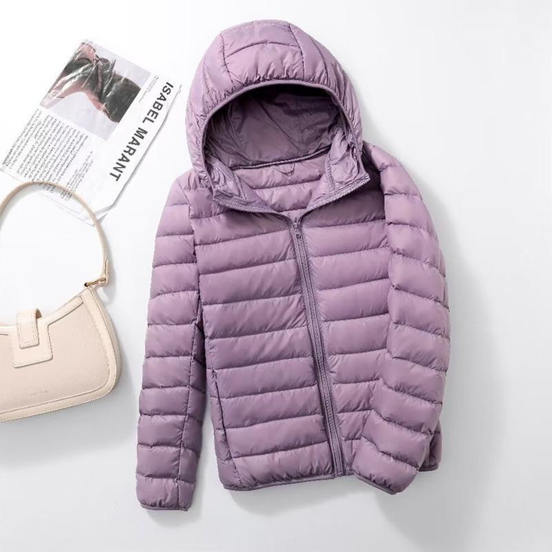 Women's Ultra-Light Plus Size Down Jacket - Short & Slim for Middle-Aged