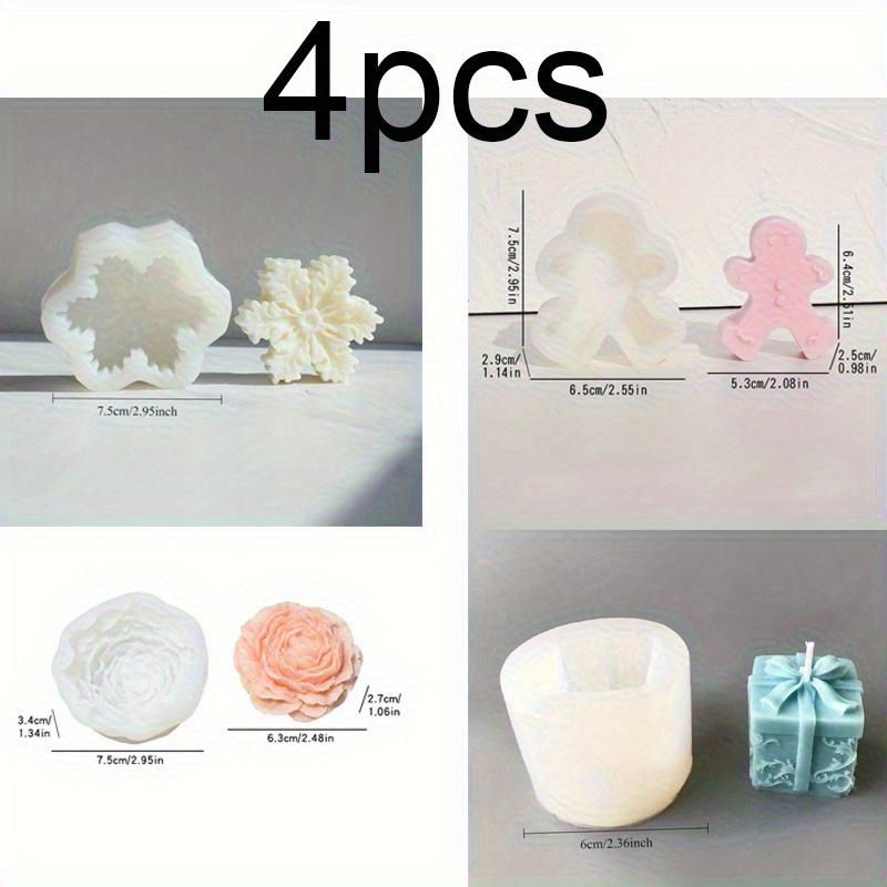 DIY Cartoon Gingerbread Man Silicone Candle Mold Christmas Cookie Chocolate Baking Tool Handmade Soap Candle Making Supplies