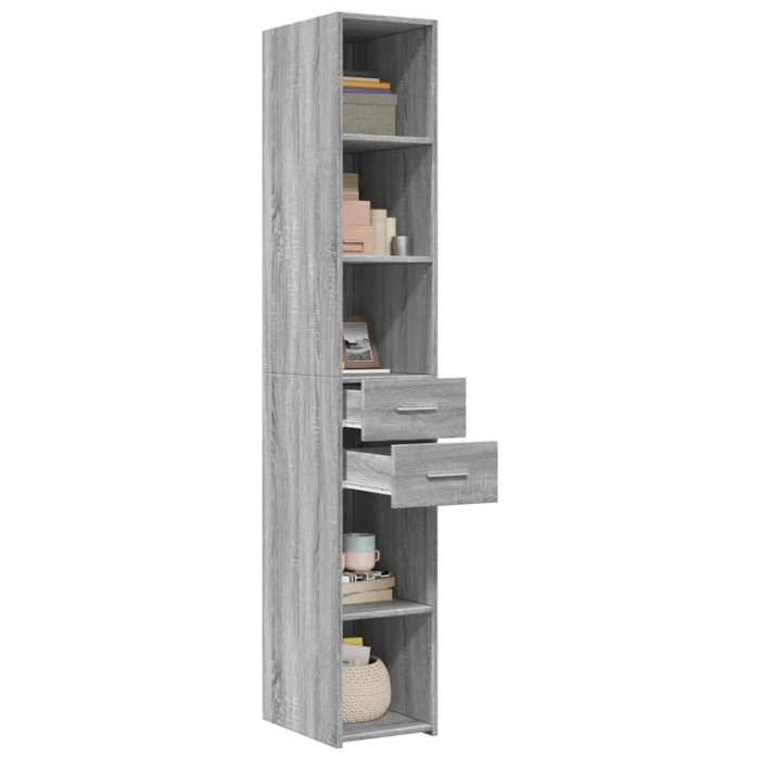 VidaXL Highboard Sonoma Grey 30x42.5x185 Cm Engineered Wood 846241