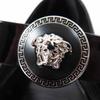 Pristine VERSACE Pumps Jumbo Ribbon Ballerina Open To Black Patent Leather Used