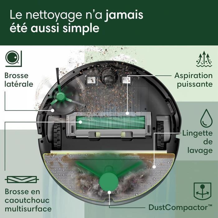 Saugroboter Wischroboter - IROBOT Roomba 205 Combo Compactor - 3h - 7000 Pa - 1820 ml - Schwarz
