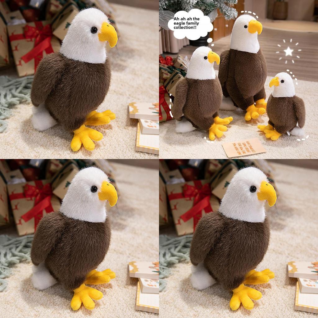Animal Plush Toy Bald Eagle Figurine With Pp Cotton Filling For Collectors And Kids