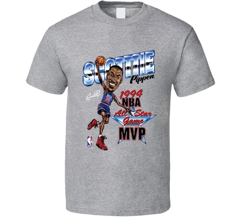 Scottie Pippen Chicago All Star MVP Karikatur Retro T-Shirt