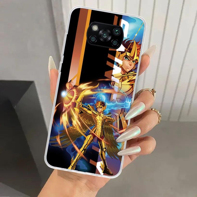 Anime Saint Seiya Phone Case for Xiaomi Poco X7 X6 X5 X4 X3 Nfc F7 Ultra F6 F5 Pro F4 GT F3 M6 M5S M4 M3 Soft Print Shell X7 X6