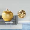 Modern Resin Fruit Knot Figurine Sculpture for Tabletop Bookshelf Dining Room Bedroom Office