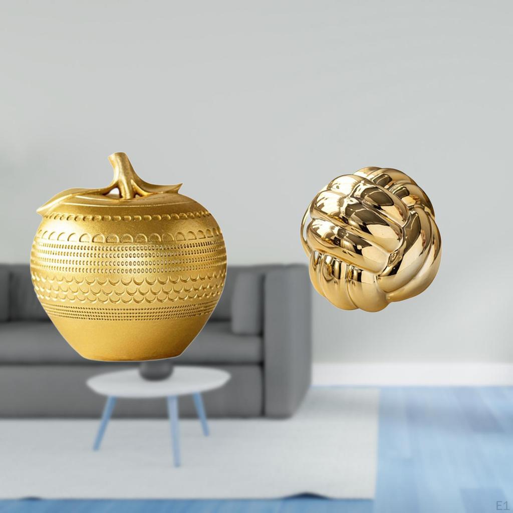 Modern Resin Fruit Knot Figurine Sculpture for Tabletop Bookshelf Dining Room Bedroom Office