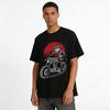 Vintage Street Style Cool Biker Cat Graphic Print Casual Tee Pure Cotton T-shirt