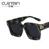 Square Large Frame Sunglasses 2021 Men'S Personalized Sunglasses Fashion Bouncing Glasses Tide 86229