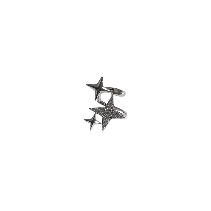 1Pcs Double Layered Exquisit Zircon Star Clip Earrings for Women Girls Fashion Without Ear Holes Earrings Jewelry Accessories
