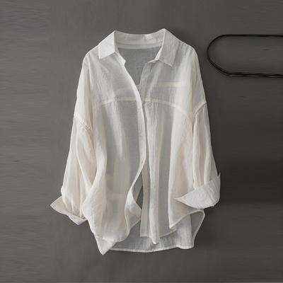 Japanese Style Shirt Spring Summer Fashion Long Sleeve Blouse Women Tops Solid Color Turn Down Collar Casual Loose Clothes 27196