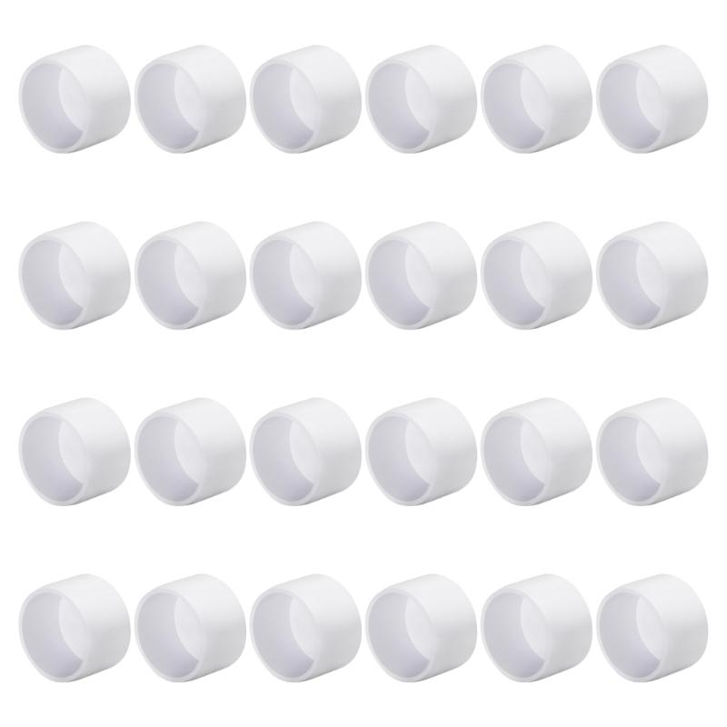 24Pcs Multipurpose SCH40 PVC End Caps for 3/4 Inch 1 Inch 1 1/4 Inch 2 Inch Pipes Sturdy Pipe Cover Accessories