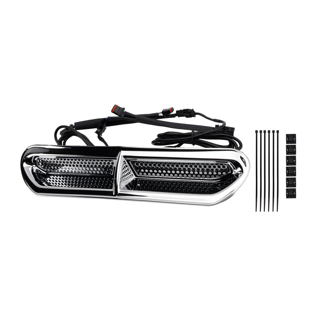 Front Fairing Air Vent LED Light For Touring Street Glide 2014-2024 Chrome