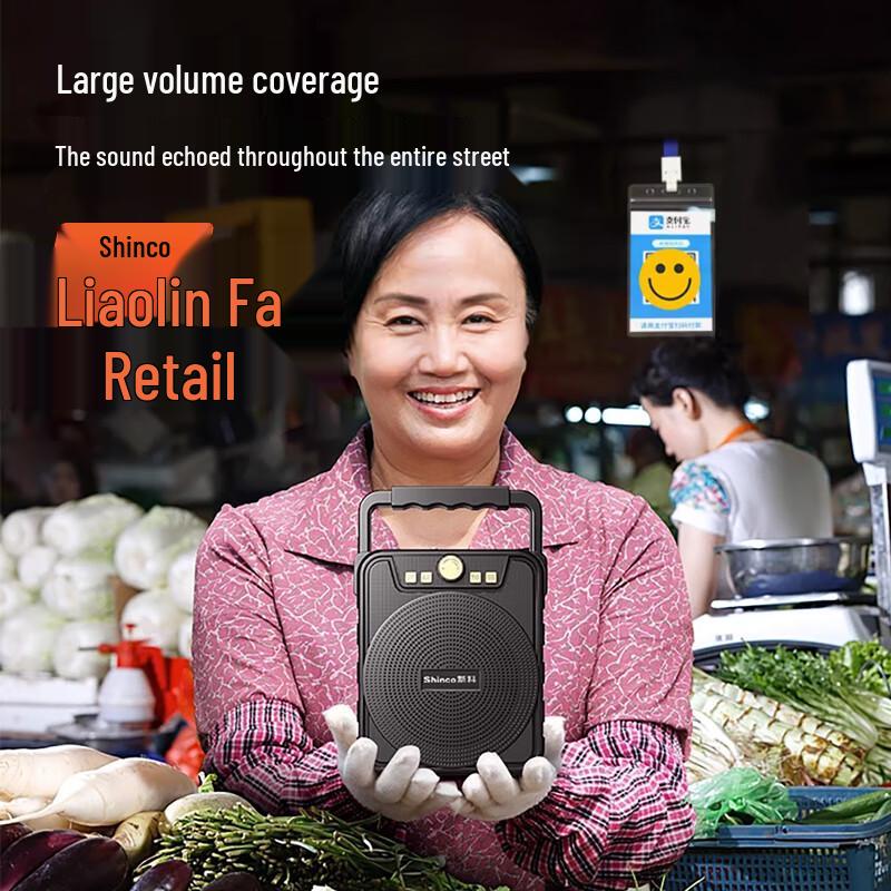 Shinco V36 Tragbarer Bluetooth-Lautsprecher für den Außenbereich mit hohem Volumen CN-Stecker (Adapter enthalten)