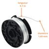 Cievky s strunou na vyžínač - Black et Decker - A6481 - Ø 1,65mm - D9,1m - Balenie 8 cievok