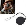 Tampa protetora de lente para câmera de impressão EVO Capa de lente de couro genuíno com corda de transporte 4,7 cm de diâmetro