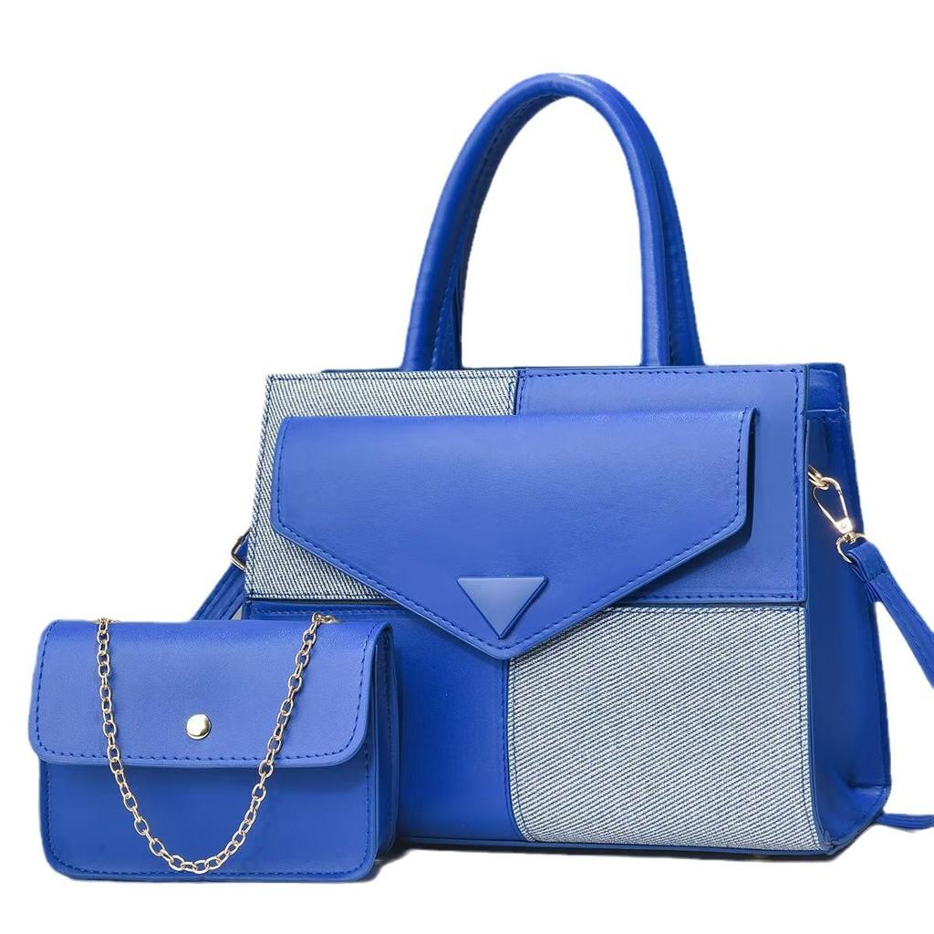 Pu Patching Crossbody Bag With Contrast Color Blocks And Magnetic Closure For Daily Use