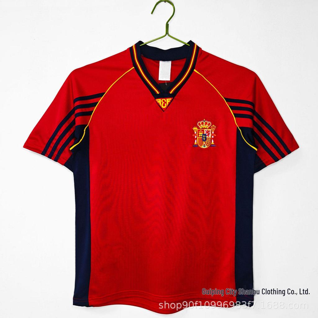 Retro Rövid Ujjú Nemzeti Csapat Szurkolói Futball Mezek: Spanyolország, Brazília, Anglia