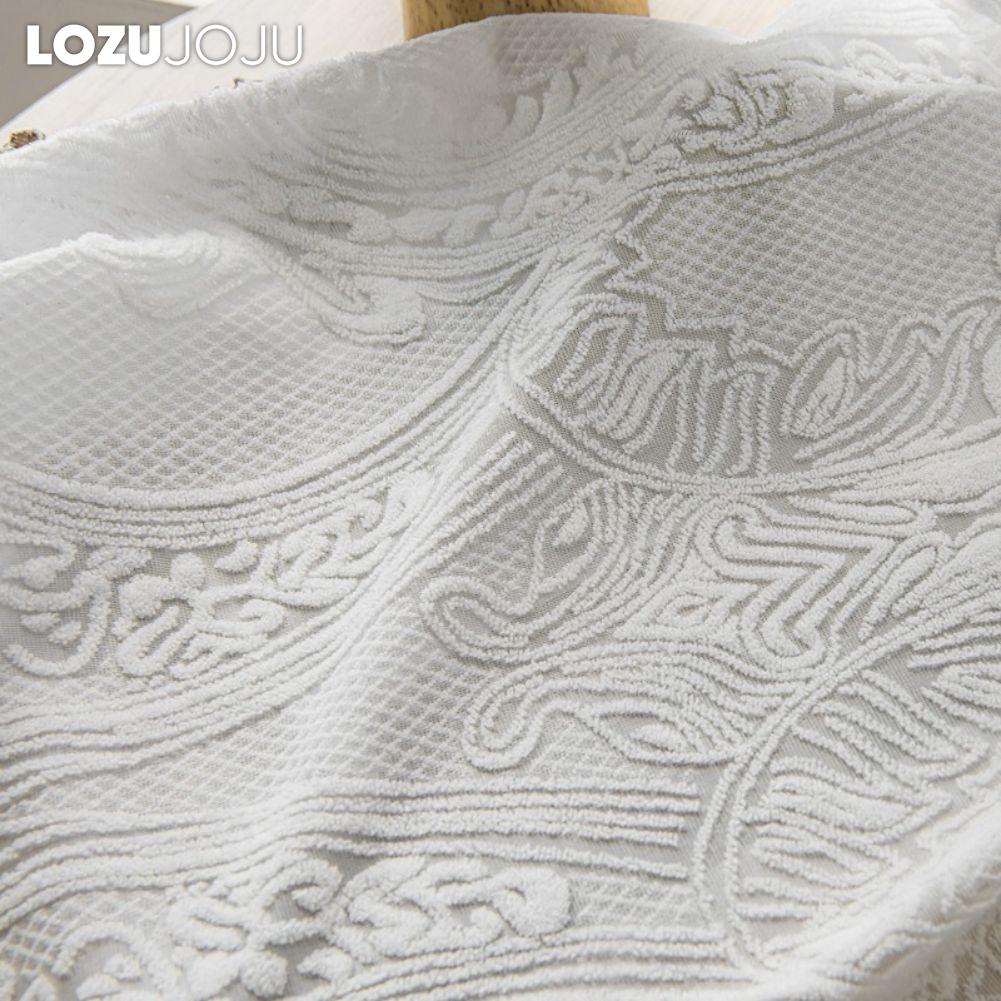 1 buc LOZUJOJU Jacquard Franțuzesc Alb Translucid Perdea Transparentă Tul Confortabil pentru Living Dormitor Balcon Fereastră Decor Acasă