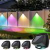 New Multicolor LED Solar Wall Light 3 Colors RGBW Waterproof Outdoor Wall Light Solar Powered IP65 Rated Solar Fence Lights Yard