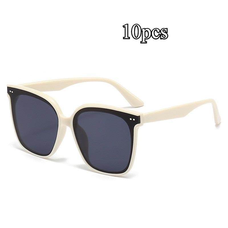 Korean Version Sunglasses Retro Square Large Frame Rice Nail Sunglasses Ins Men and Women Senior Sense Street Patting Glasses