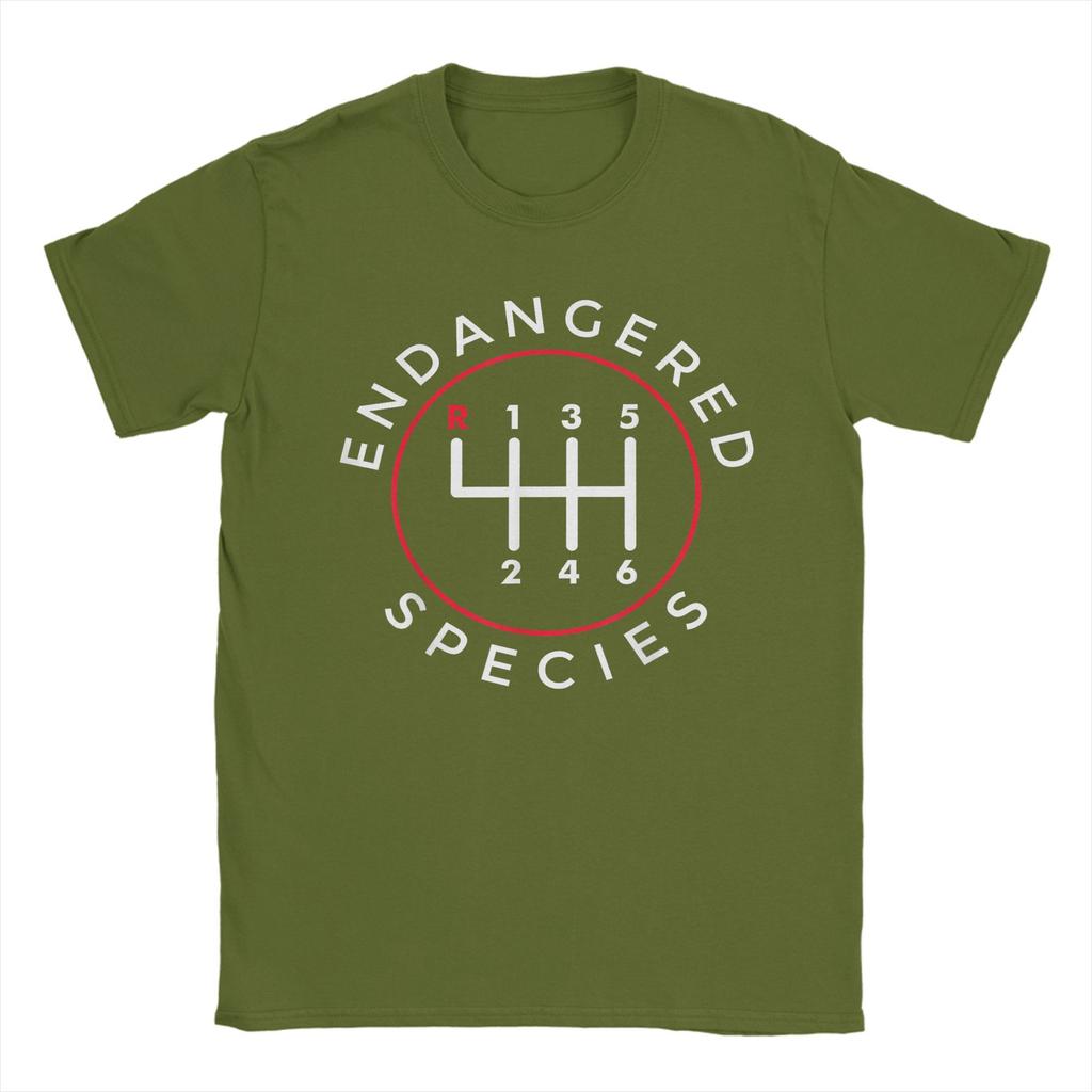 Gefährdete Arten Schaltgetriebe Schalthebel 6-Gang T-Shirts für Herren T-Shirts Rundhals T-Shirts Kurzarm Oberteile Sommer