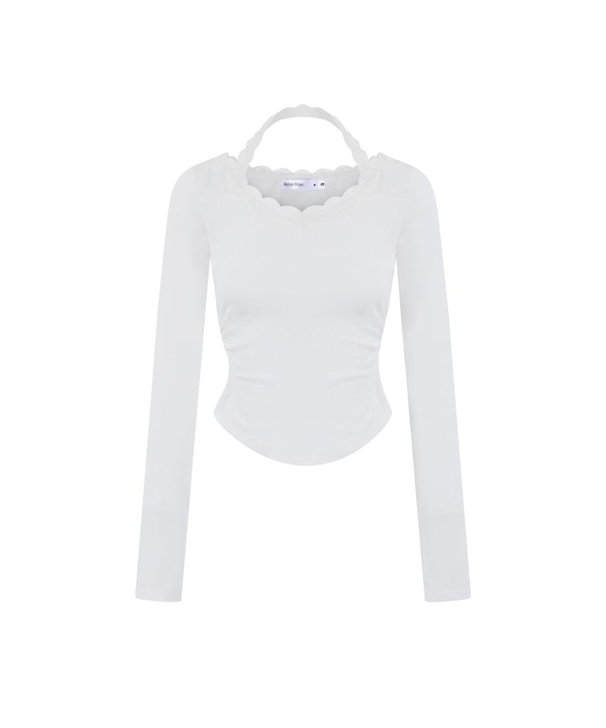 REISE MIYA Lily Halterneck Lace Long Sleeve [Ivory]