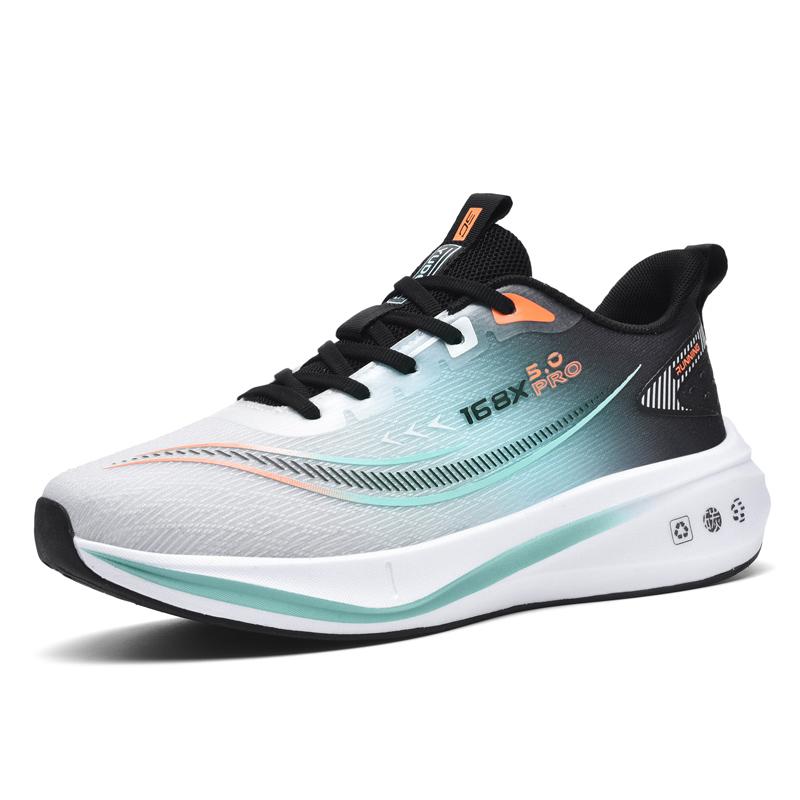 Running Shoes Men Carbon Plate Lightweight Mesh Breathable Anti-slip Mesh Casual Shoes Men Soft Lace-up Sports Shoes Men