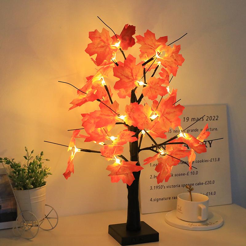 Best-Selling LED Maple Leaf Tree Light: Thanksgiving Table and Room Decor