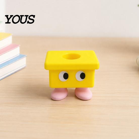 Toothbrush Holder For Countertop 3D Printed Cartoon Stool Holder, Waterproof Moisture-Proof Cute Bathroom Decor Stand Compact Storage