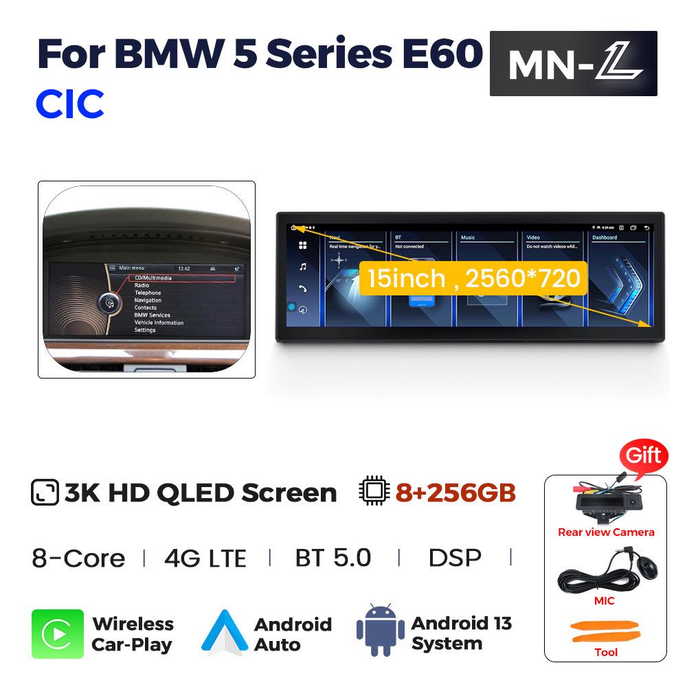 Compatible with BMW 5 Series (E60, E61, E63, E64) 15" Android Display
