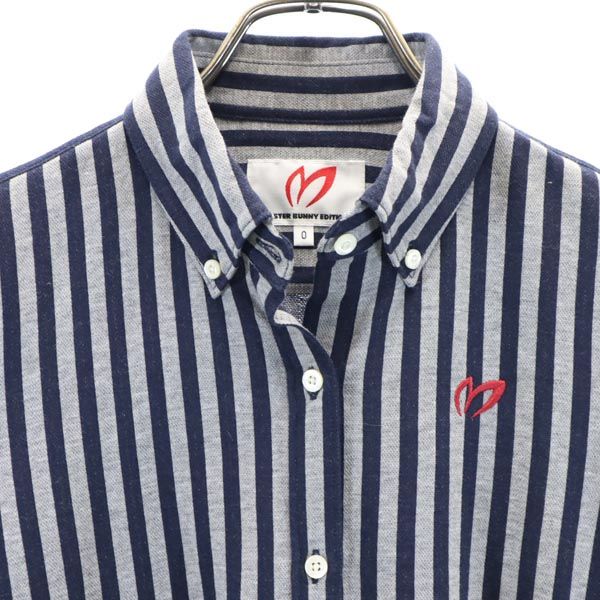 MASTER BUNNY EDITION made in Japan Striped Pattern Long sleeve Button down shirt Women Used