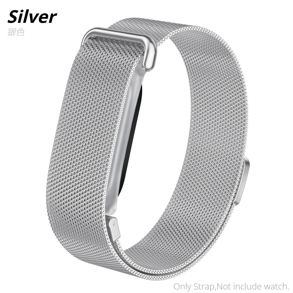 Luxury For Google Fitbit Air Milanese Loops Magnetic Band Breathable Quick Release Wristwatch Stainless Steel Watch Bracelet Wristband for Men Women
