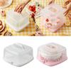Plastic Food Storage Box For Cakes Cookie Snacks Portable Design Dessert Container Clear Lid Home Outdoor Use