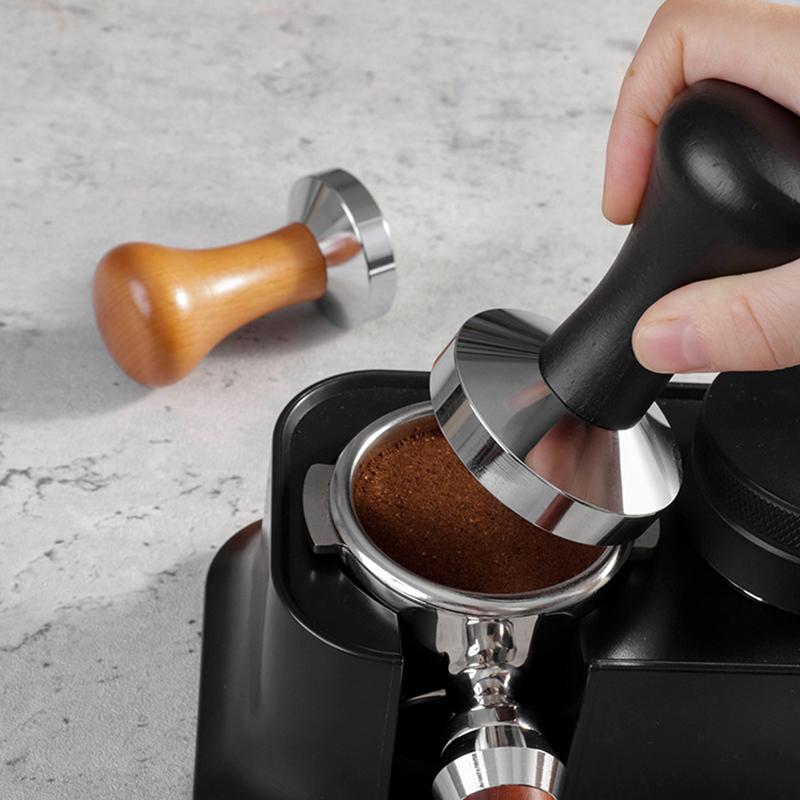 Coffee Powder Press 51/53/58mm Wooden Handle With Stainless Steel Base For Concentrated Espresso Durable Kitchen