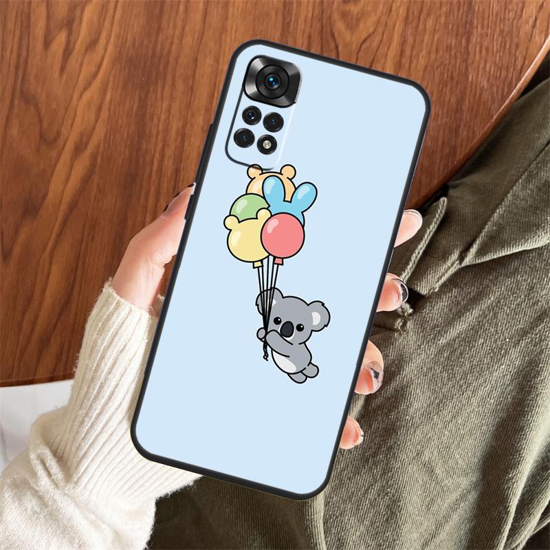 Cartoon Painting Animal Koala Case For Xiaomi Redmi Note 14 Pro 13 12 11 10 15 Pro Plus Redmi 13 C 15 10C 12C 14C 15C Cover