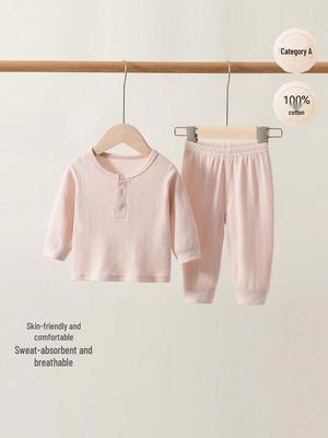 Newborn Baby Two-Piece Underwear Set - Tagless Spring & Autumn Homewear