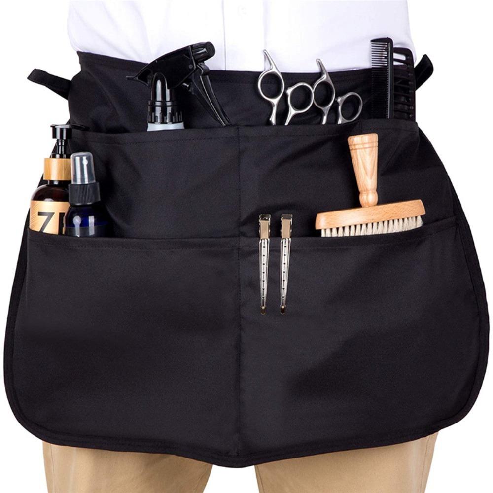 5 Taschen Friseur Hüfttasche Bleichmittelbeständige Haarschneidetasche Neue Friseur Halb-Schürze