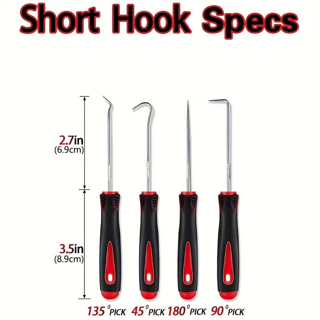 4pcs/10pcs Precision Pick and Hook Set, Car Auto Oil Seal, O-Ring Seal Gasket, Pick Hook Puller Remover Precision Hook and Pick Set