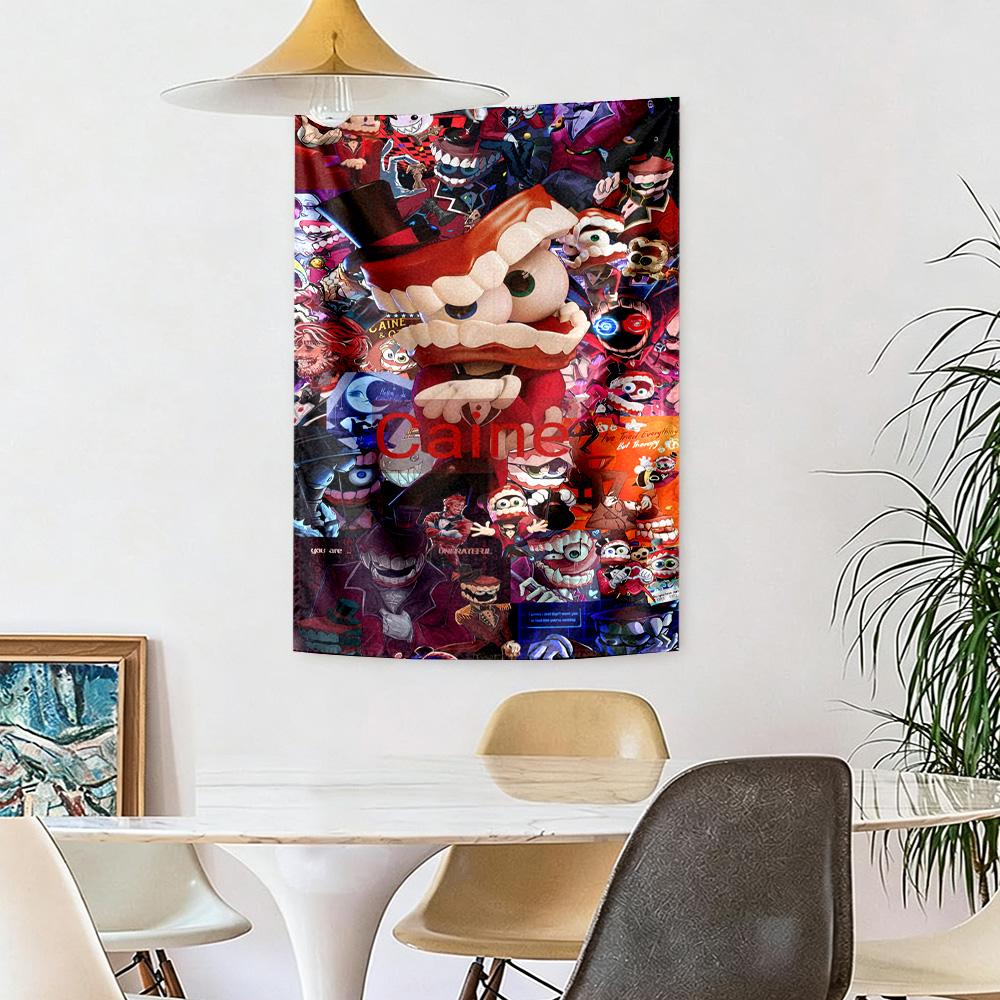 Digital Circus Wall Decor Tapestry Art For Pet Memorial Birthdaywedding Party Backdrop Family Gift