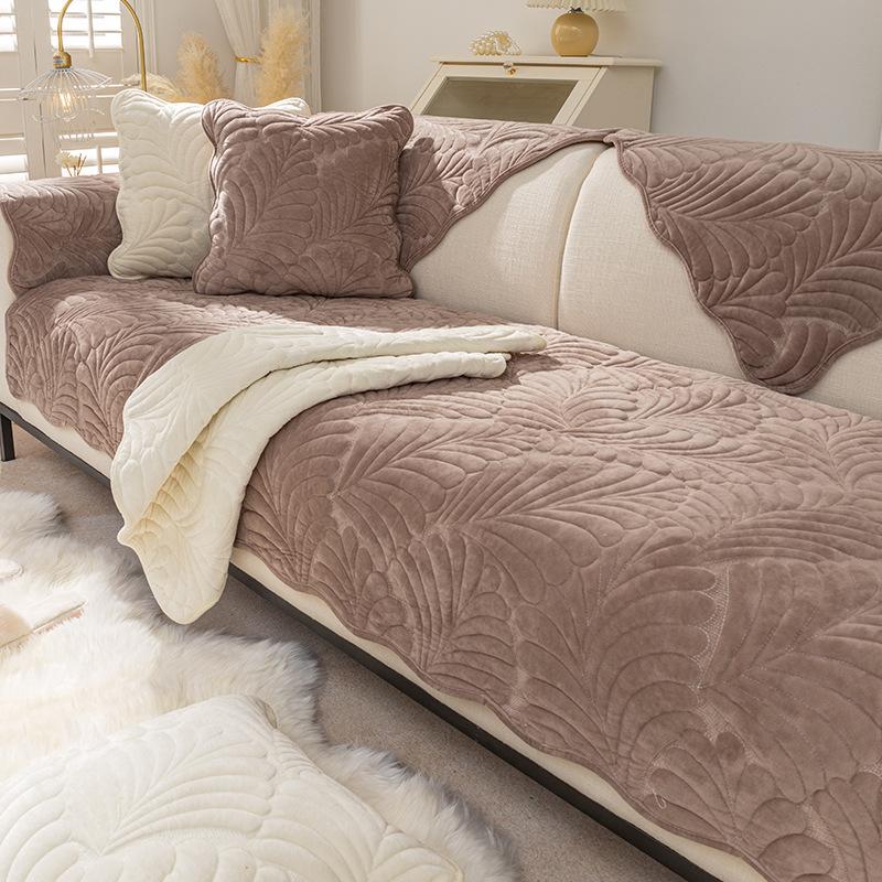 Nordisches Sofakissen Vier Jahreszeiten Universal Rutschfest Plüsch Kissenbezug Einfach Modern Winter Sofabezug Bezug Voller Bezug