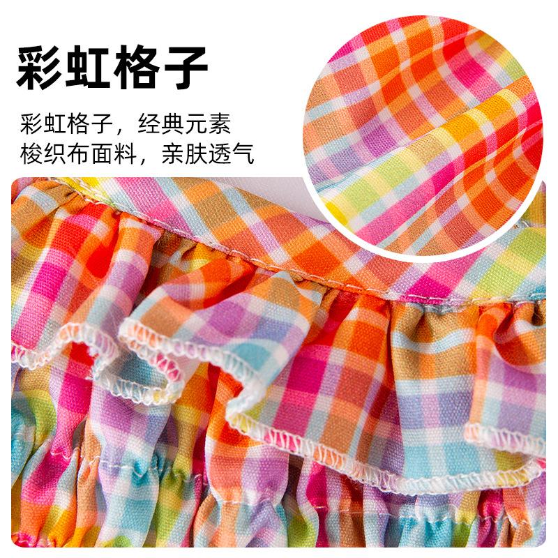 Spring and summer new colorful vacation style sub-cat skirt kitten cat clothes summer breathable pet special clothing