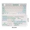 Mechanical Keyboard Keycap Minimalist Ice Mint Keys DA Profile 133Keys Dye Sub KeyCap for   MX DZ60 RK61 64 GK61