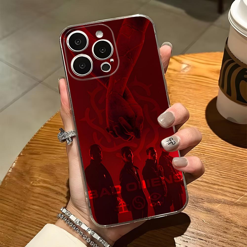 Music Bad Omens Phone Case For Iphone 15 Pro Max 14 11 12 Mini 13 Pro 7 8 X XR XS SE Transparent Back Cover
