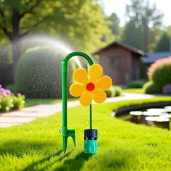 Crazy Flower Sprinkler Dancing Flower Water Sprinkler 360-Degree Rotating Garden Sprinkler for Yard Lawn Irrigation Kids Pets Playing